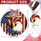 12 Inch 4th of July Patriotic Eagle Door Sign, Red White Blue Hanging Wreath for Independence Day, Memorial Day & 250th Anniversary Front Door Decor